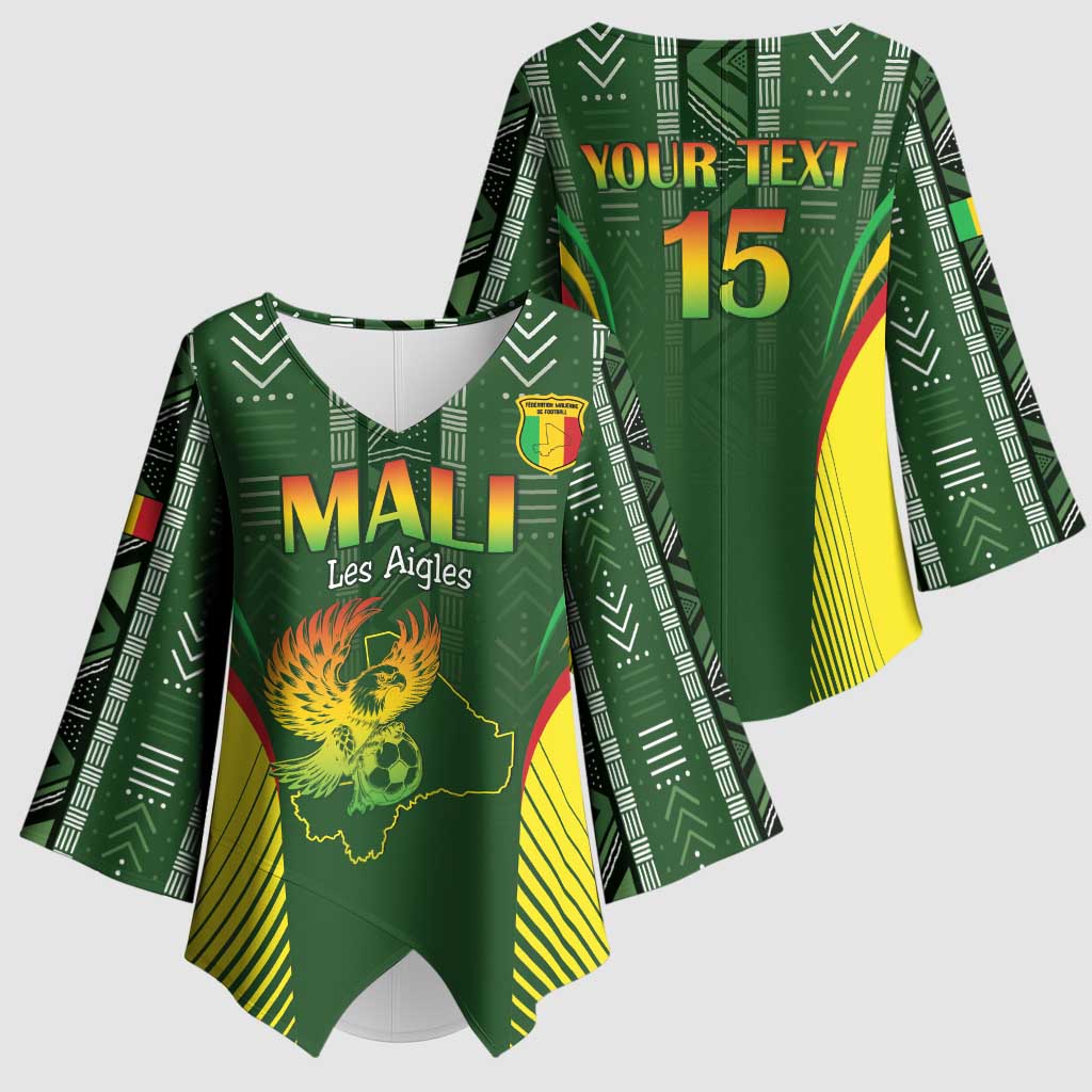 Custom Mali Football Kimono Sleeve Blouse Go Champions Les Aigles