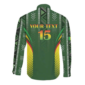 Mali Football Custom Long Sleeve Button Shirt Eagles Of Mali Rising - African Pride