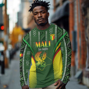 Mali Football Custom Long Sleeve Shirt Eagles Of Mali Rising - African Pride