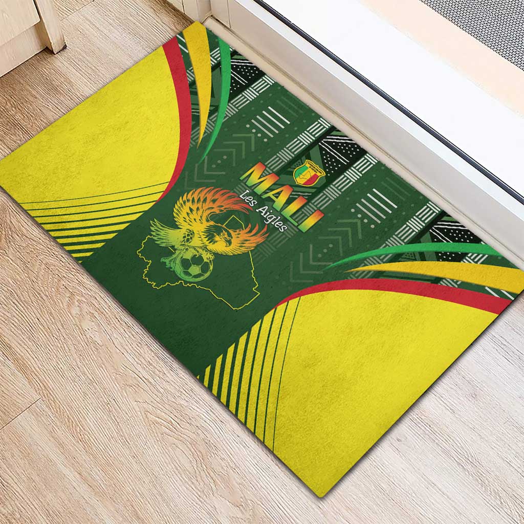 Mali Football Rubber Doormat Eagles Of Mali Rising - African Pride
