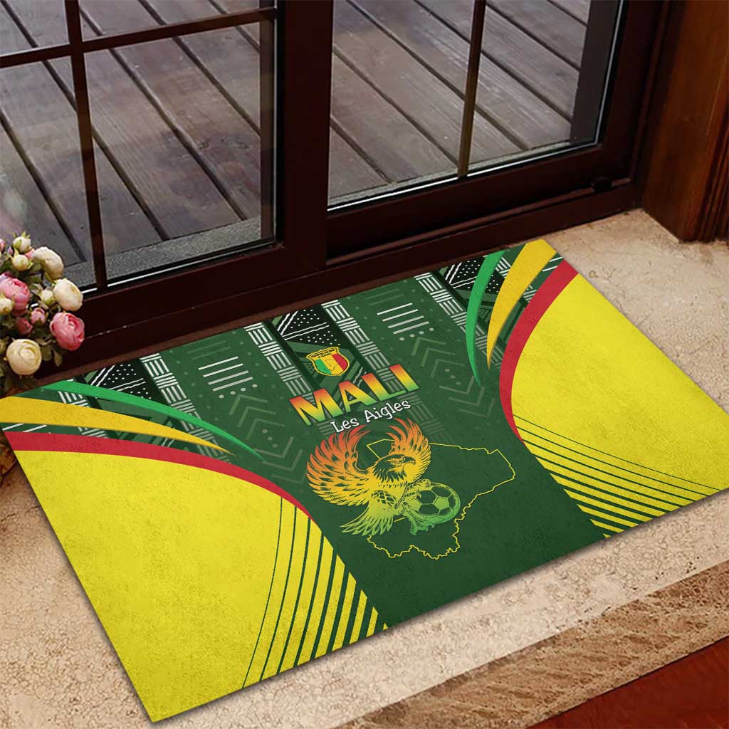 Mali Football Rubber Doormat Eagles Of Mali Rising - African Pride