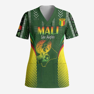 Mali Football Custom Scrub Top Eagles Of Mali Rising - African Pride