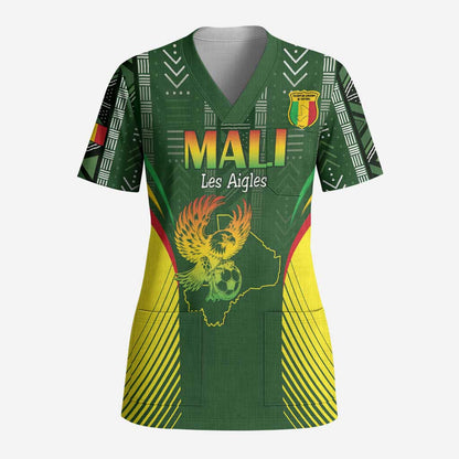 Mali Football Custom Scrub Top Eagles Of Mali Rising - African Pride