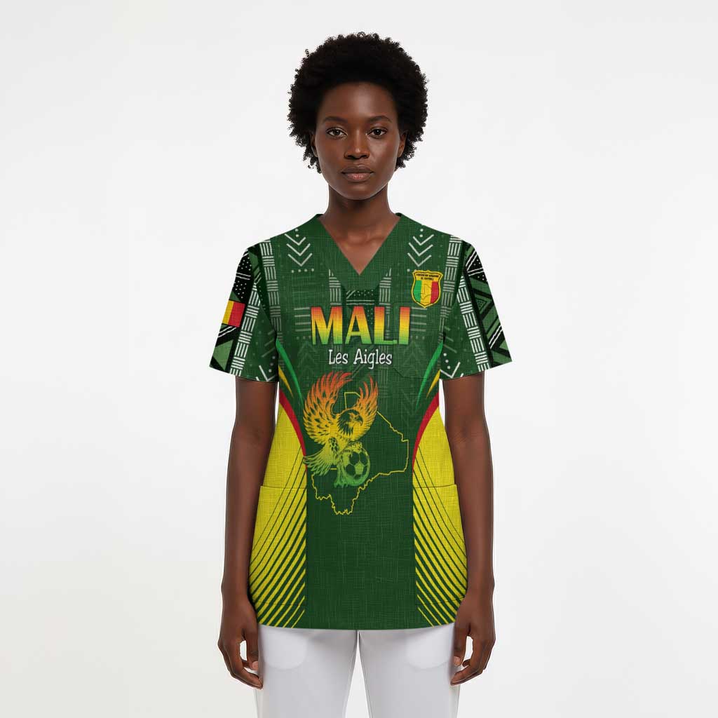 Mali Football Custom Scrub Top Eagles Of Mali Rising - African Pride