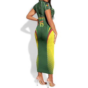 Mali Football Custom Short Sleeve Bodycon Dress Eagles Of Mali Rising LT15