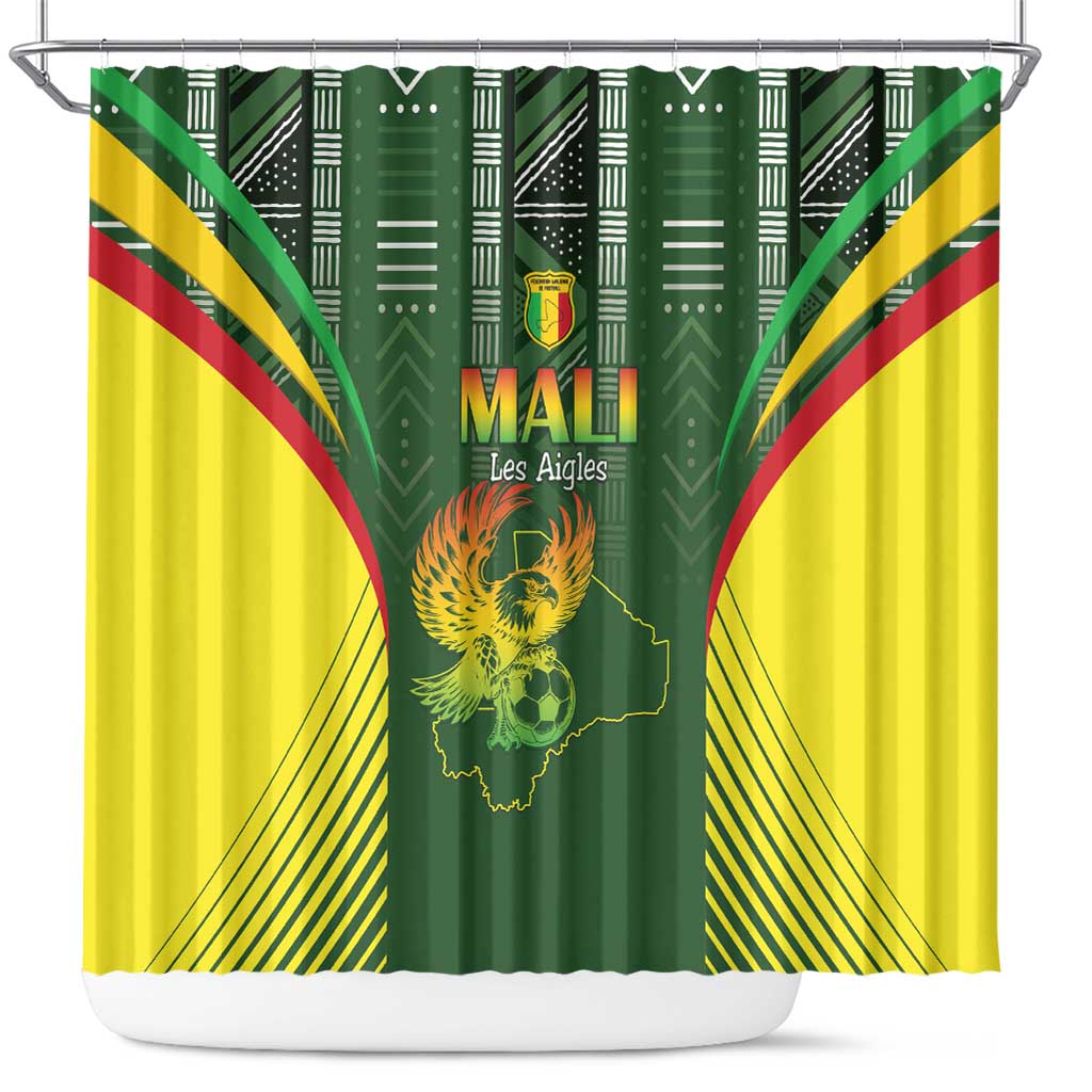 Mali Football Shower Curtain Eagles Of Mali Rising - African Pride