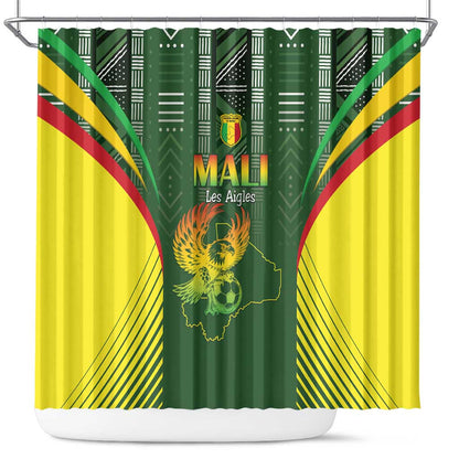 Mali Football Shower Curtain Eagles Of Mali Rising - African Pride