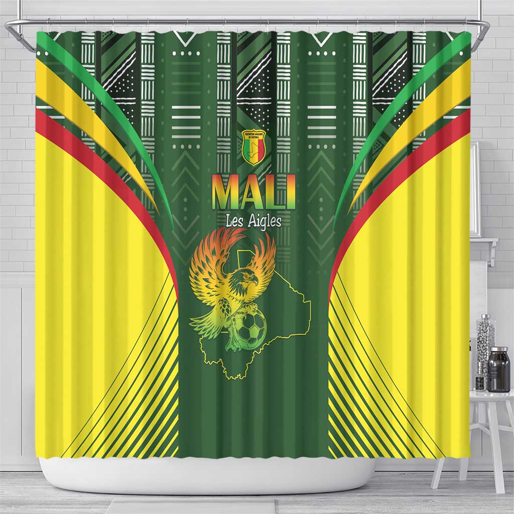 Mali Football Shower Curtain Eagles Of Mali Rising - African Pride