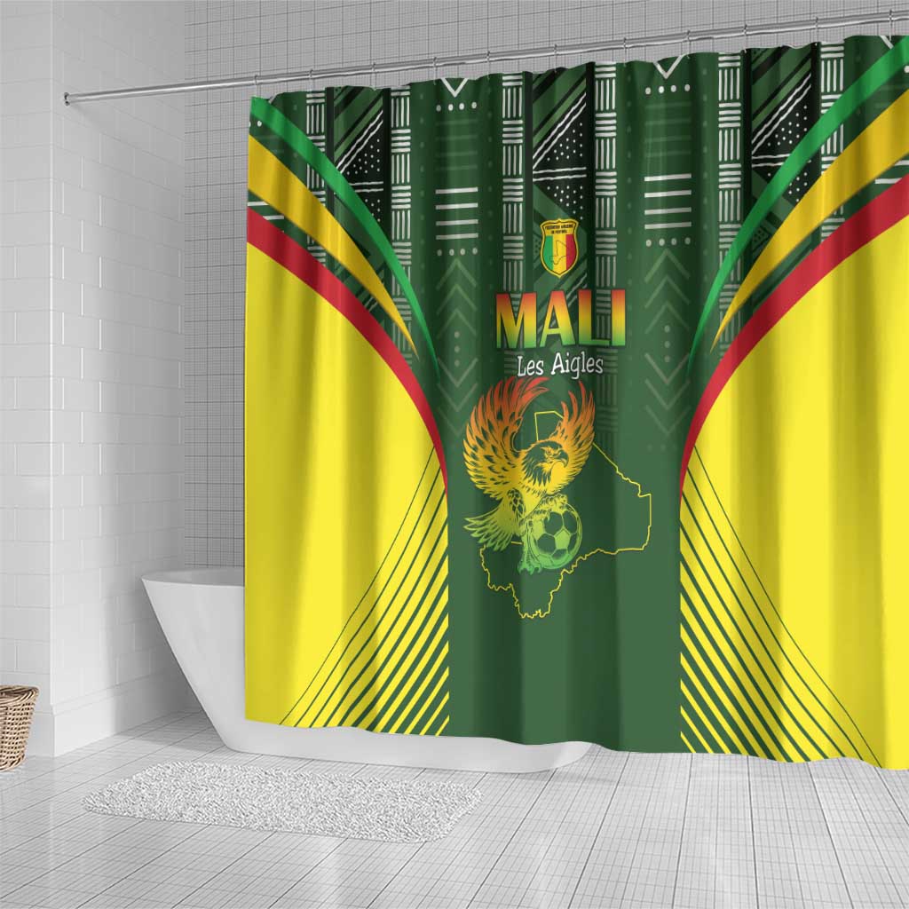 Mali Football Shower Curtain Eagles Of Mali Rising - African Pride