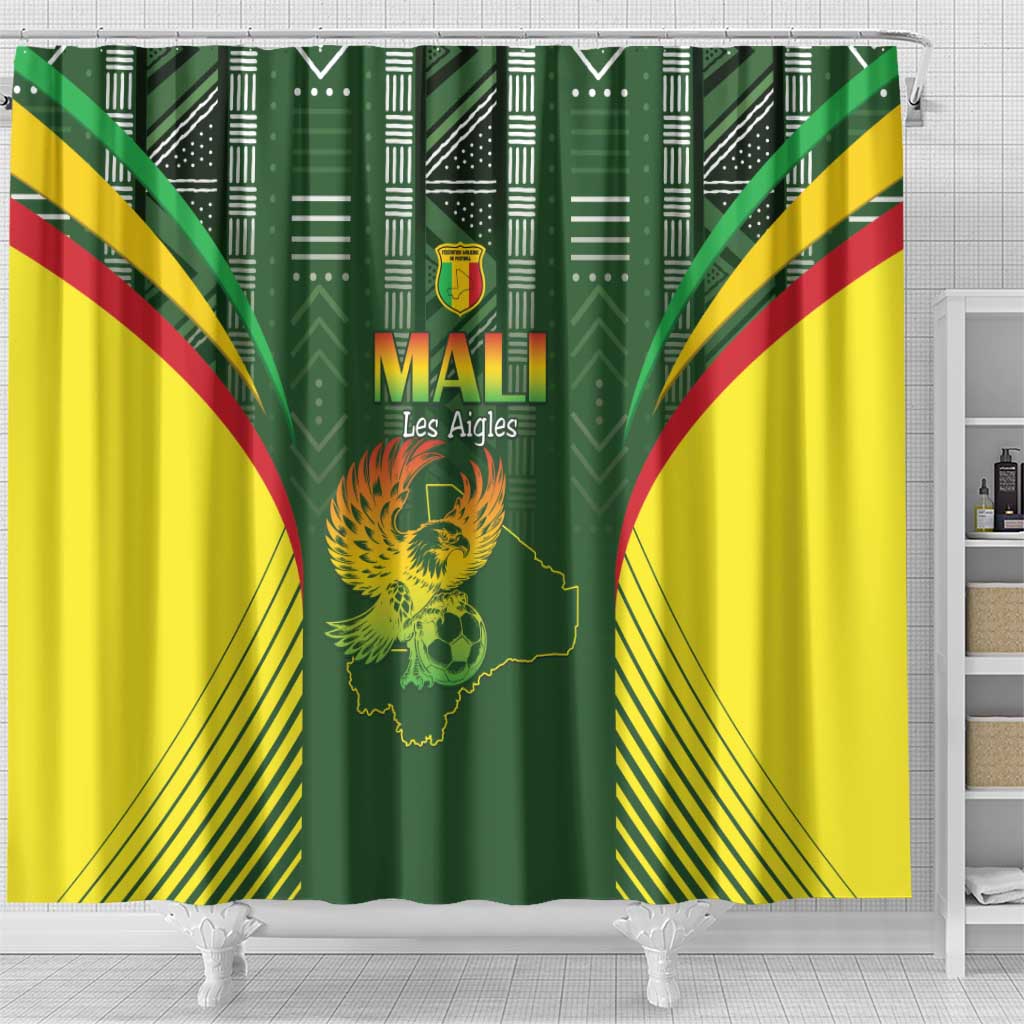 Mali Football Shower Curtain Eagles Of Mali Rising - African Pride