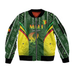 Mali Football Custom Sleeve Zip Bomber Jacket Eagles Of Mali Rising - African Pride