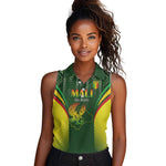 Mali Football Custom Women Sleeveless Polo Shirt Eagles Of Mali Rising - African Pride