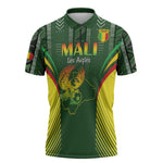 Custom Mali Football Zipper Polo Shirt Go Champions Les Aigles