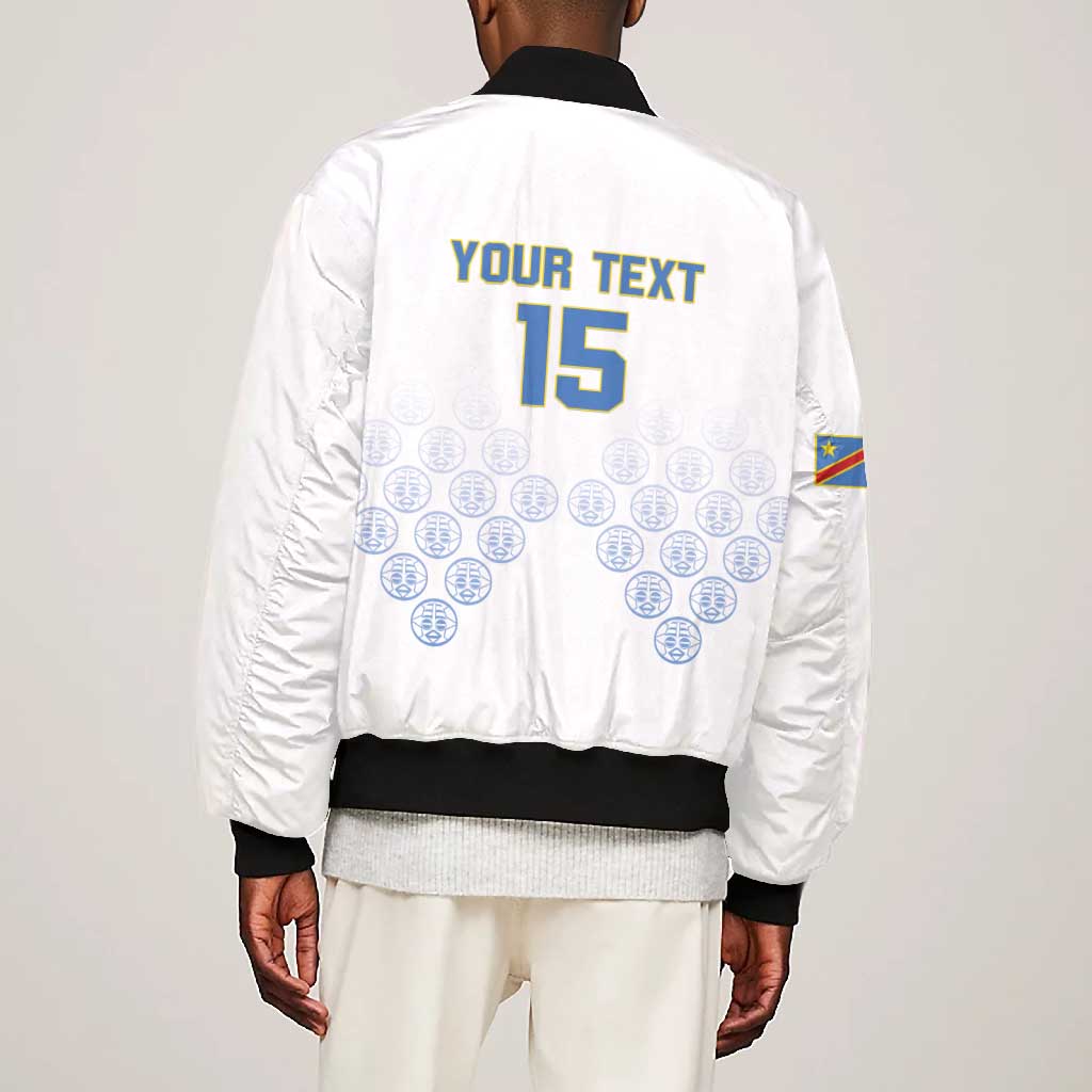 DR Congo Football Custom Bomber Jacket Leopards To The Top - African Pride