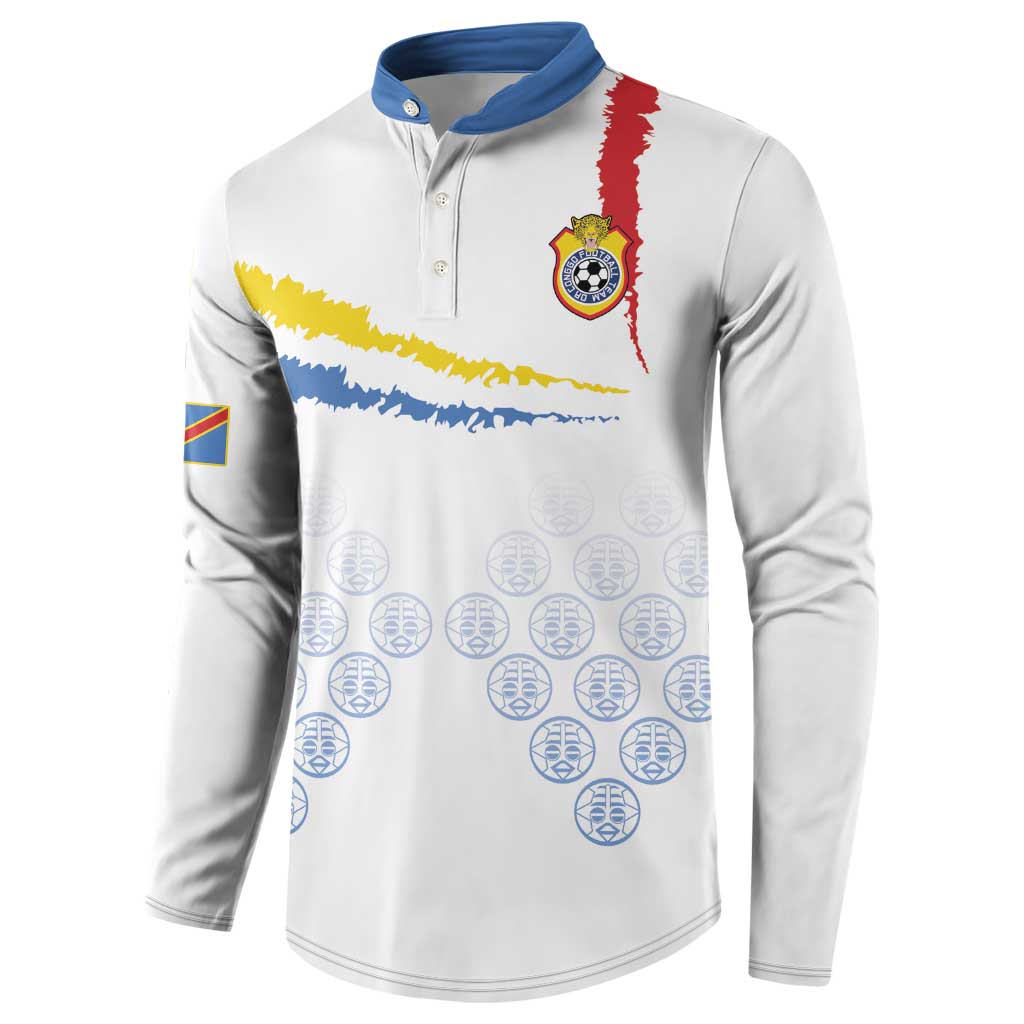 Custom DR Congo Football Button Sweatshirt Road To Champions