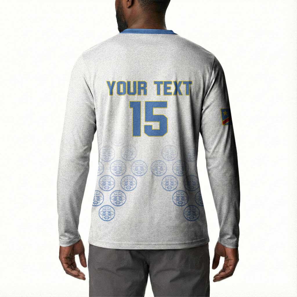 Custom DR Congo Football Button Sweatshirt Road To Champions