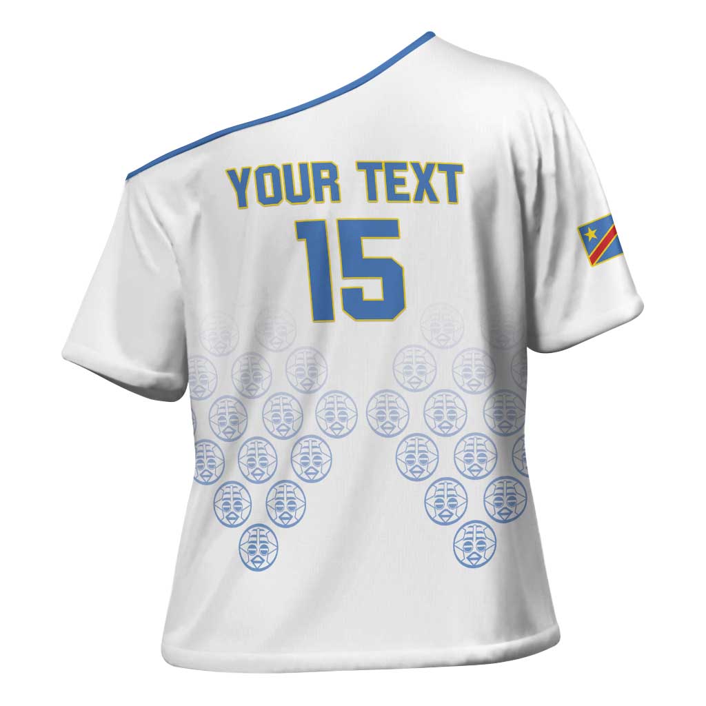 Custom DR Congo Football Cross Shoulder Shirt Road To Champions