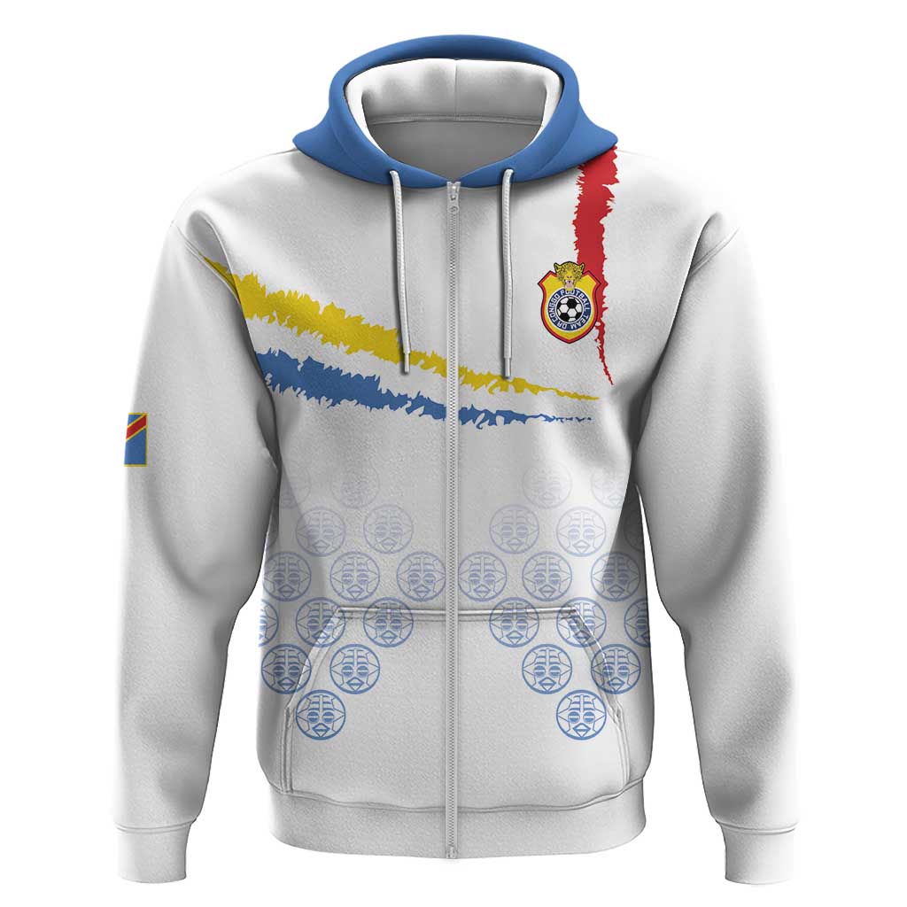 DR Congo Football Custom Hoodie Leopards To The Top - African Pride