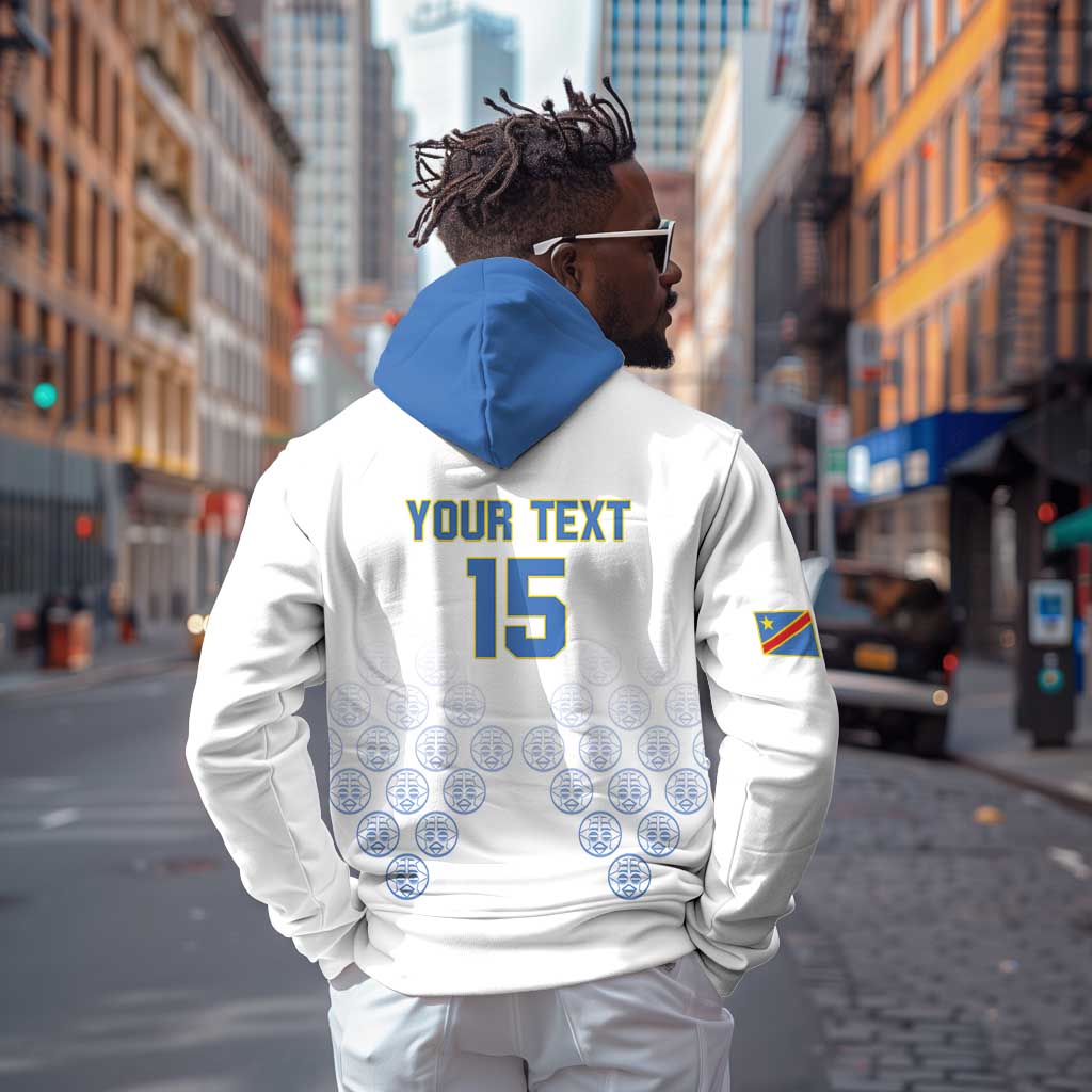DR Congo Football Custom Hoodie Leopards To The Top - African Pride