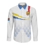 DR Congo Football Custom Long Sleeve Button Shirt Leopards To The Top - African Pride