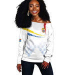 DR Congo Football Custom Off Shoulder Sweater Leopards To The Top - African Pride