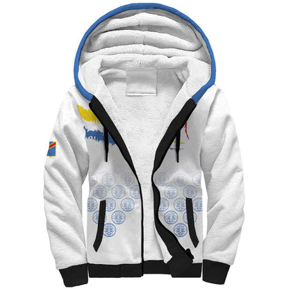 DR Congo Football Custom Sherpa Hoodie Leopards To The Top - African Pride