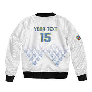DR Congo Football Custom Sleeve Zip Bomber Jacket Leopards To The Top - African Pride