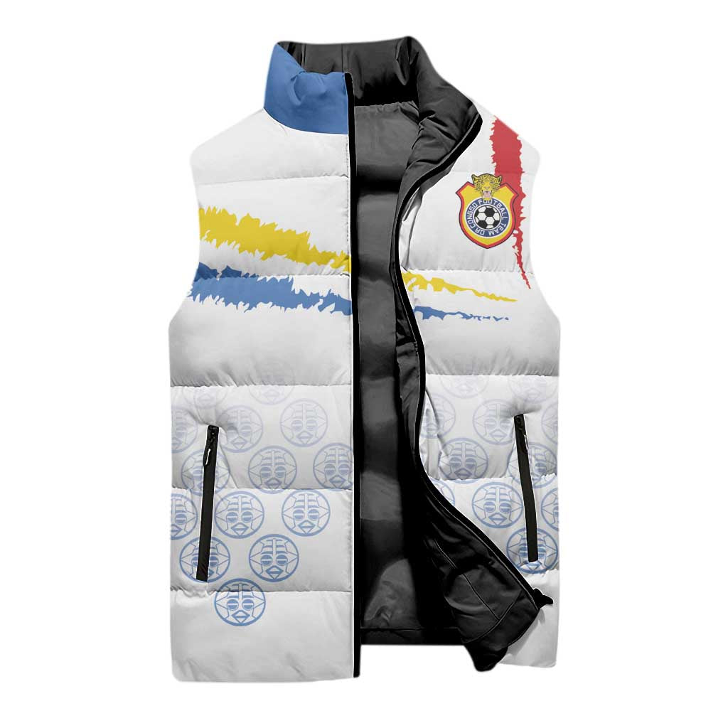 Custom DR Congo Football Sleeveless Puffer Jacket Road To Champions