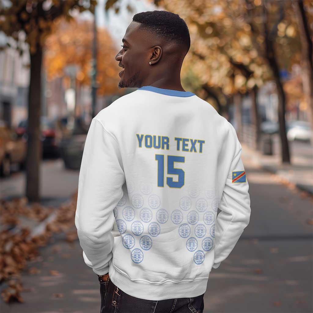 DR Congo Football Custom Sweatshirt Leopards To The Top - African Pride