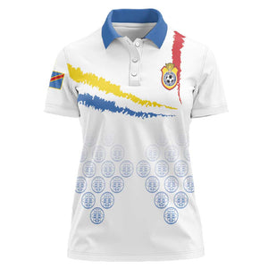 DR Congo Football Custom Women Polo Shirt Leopards To The Top LT15