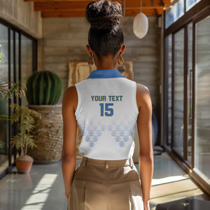 DR Congo Football Custom Women Sleeveless Polo Shirt Leopards To The Top - African Pride