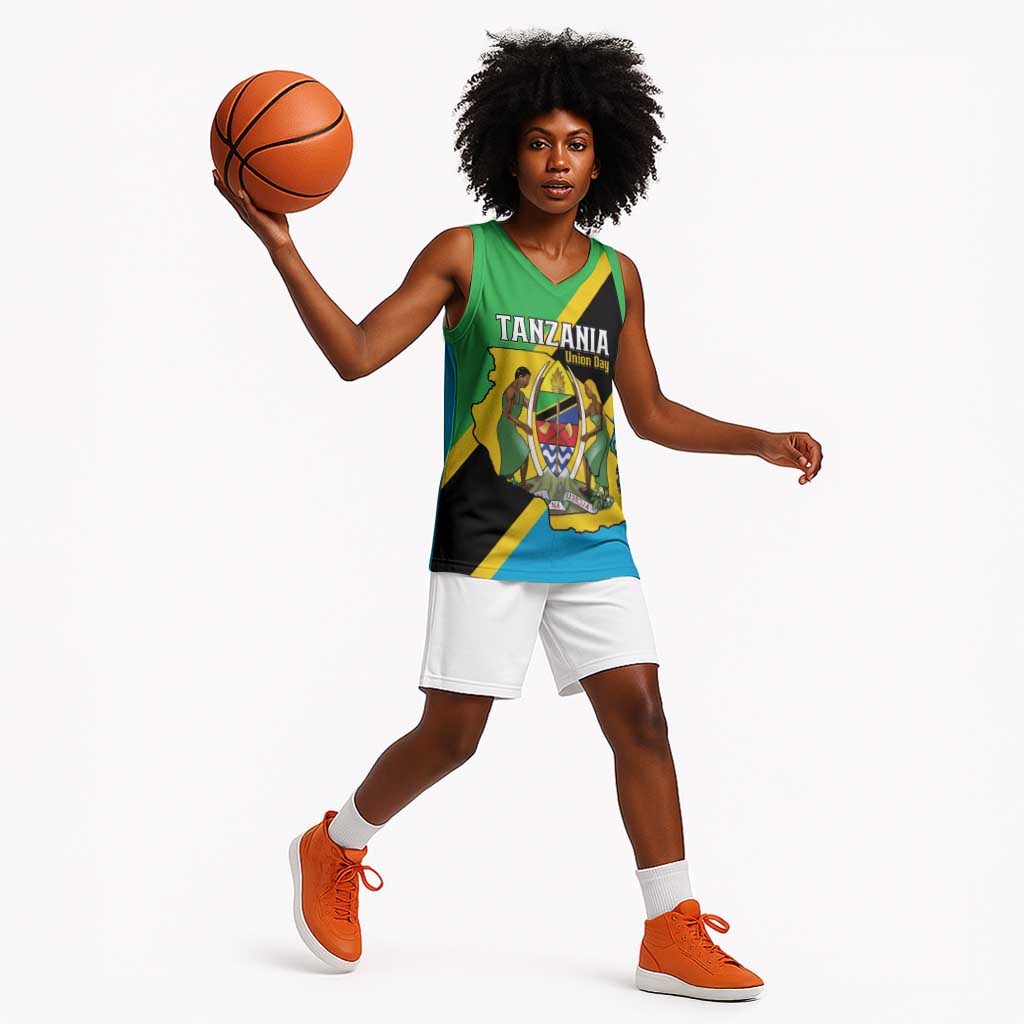 Personalised Afro Tanzania Basketball Jersey Happy Union Day LT15