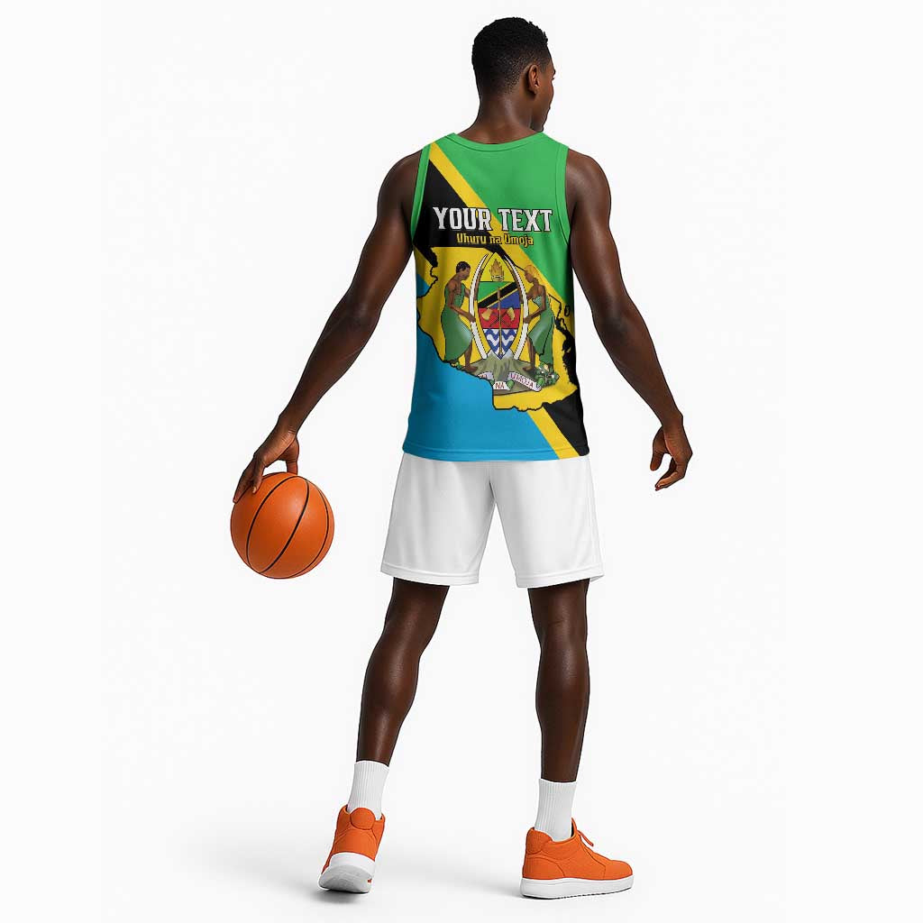 Personalised Afro Tanzania Basketball Jersey Happy Union Day LT15