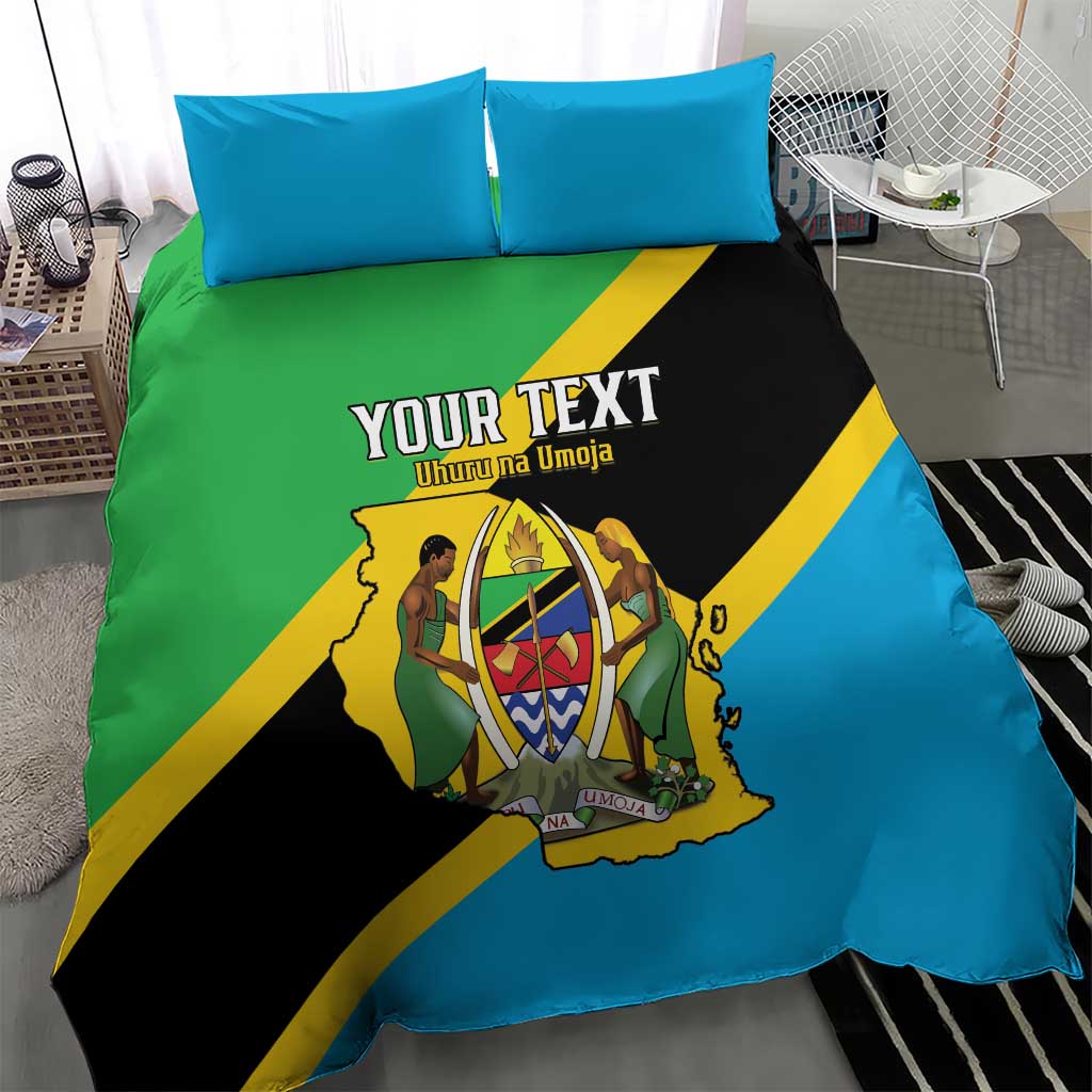 Personalised Afro Tanzania Bedding Set Happy Union Day