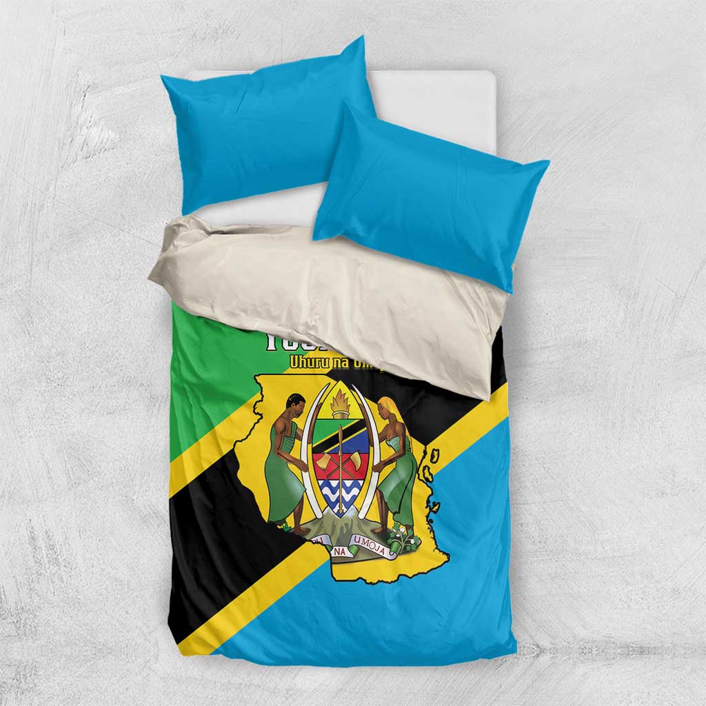 Personalised Afro Tanzania Bedding Set Happy Union Day