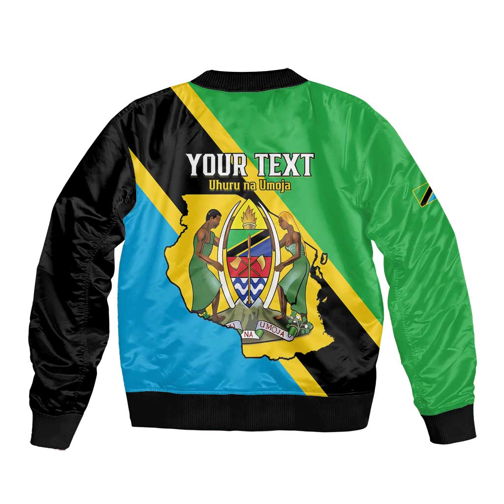 Personalised Afro Tanzania Bomber Jacket Happy Union Day