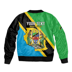 Personalised Afro Tanzania Bomber Jacket Happy Union Day