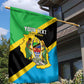 Personalised Afro Tanzania Garden Flag Happy Union Day
