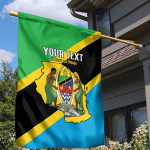 Personalised Afro Tanzania Garden Flag Happy Union Day