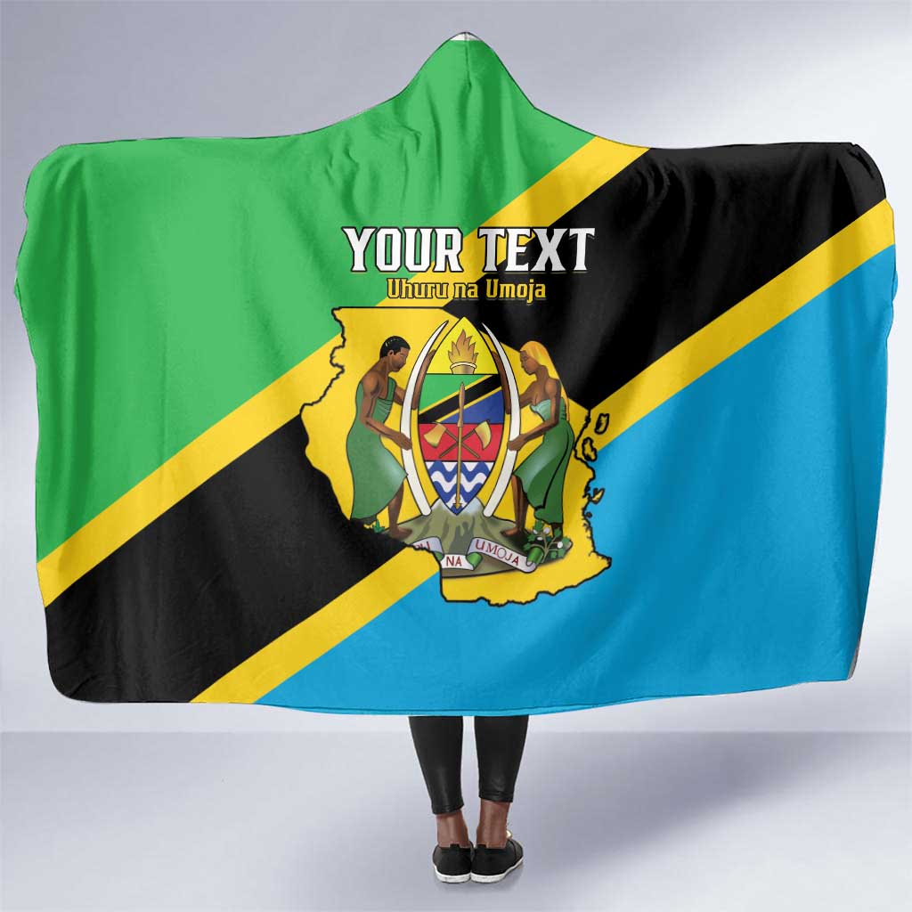 Personalised Afro Tanzania Hooded Blanket Happy Union Day