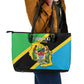 Personalised Afro Tanzania Leather Tote Bag Happy Union Day