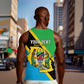 Personalised Afro Tanzania Men Tank Top Happy Union Day