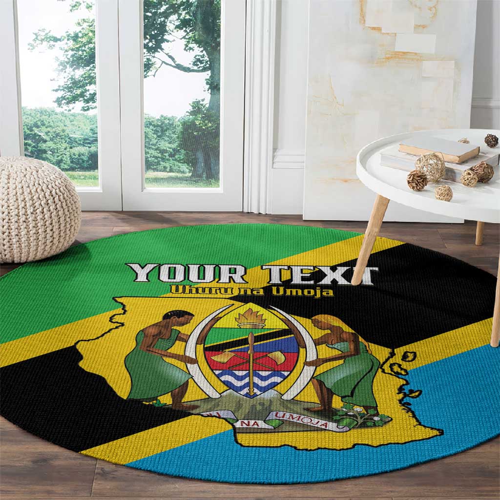 Personalised Afro Tanzania Round Carpet Happy Union Day