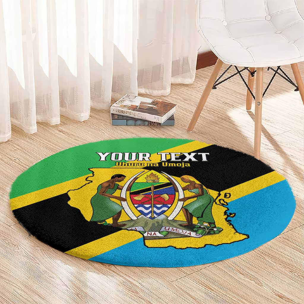 Personalised Afro Tanzania Round Carpet Happy Union Day