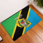 Personalised Afro Tanzania Rubber Doormat Happy Union Day