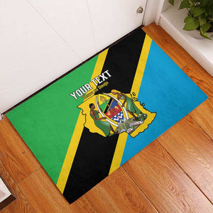 Personalised Afro Tanzania Rubber Doormat Happy Union Day