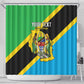 Personalised Afro Tanzania Shower Curtain Happy Union Day