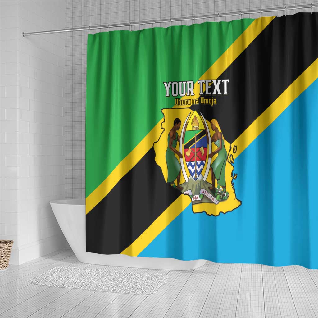 Personalised Afro Tanzania Shower Curtain Happy Union Day