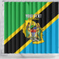 Personalised Afro Tanzania Shower Curtain Happy Union Day