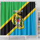 Personalised Afro Tanzania Shower Curtain Happy Union Day